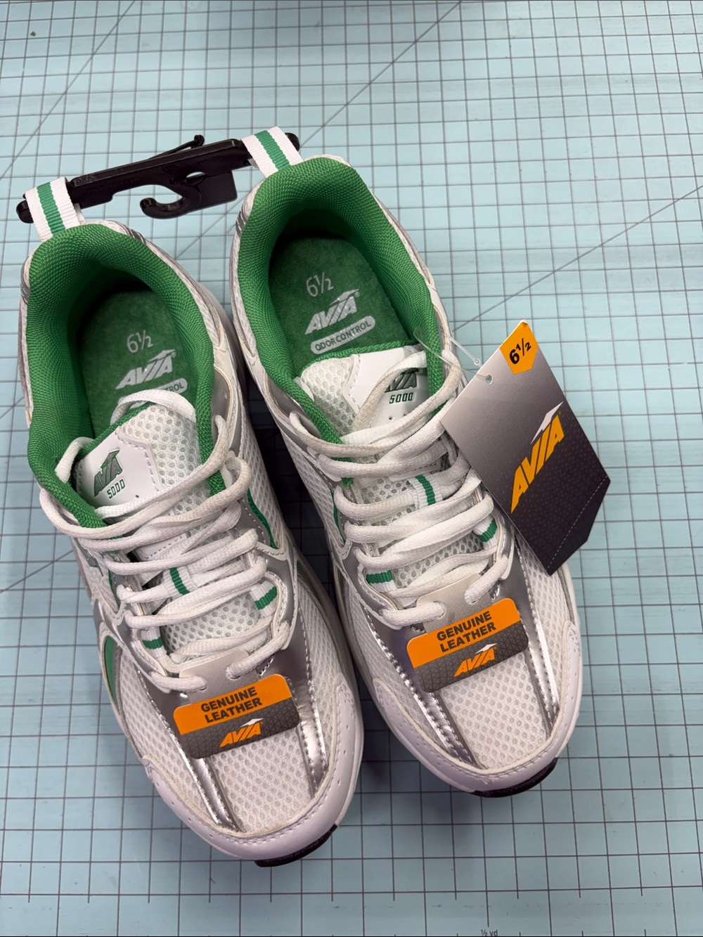 Avia Women’s White and Green Running Sneakers
